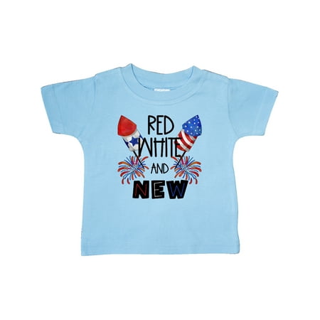 

Inktastic Red White and New 4th of July Baby Fireworks Gift Baby Boy or Baby Girl T-Shirt