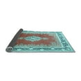 thumbnail image 2 of Ahgly Company Indoor Rectangle Medallion Light Blue Traditional Area Rugs, 7' x 9', 2 of 4