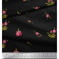 thumbnail image 3 of Soimoi Cotton Duck Fabric Leaves & Carnation Floral Printed Craft Fabric by The Yard 42 Inch Wide, 3 of 3