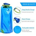thumbnail image 2 of Pack de 3 botellas de agua plegables de 700 ml, bolsa de agua portátil, botella de agua reutilizable, botella de agua deportiva plegable para senderismo, aventuras, viajes Sincero Electrónica, 2 of 5
