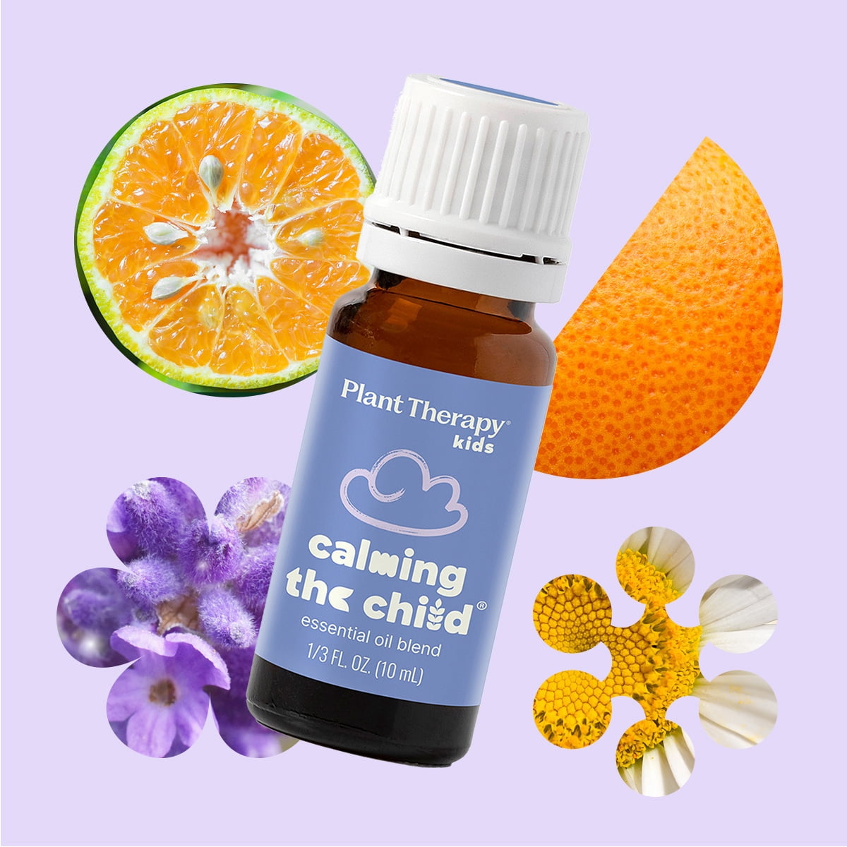 Plant Therapy Kids Calming The Child Essential Oil Blend - Relaxing and Soothing Blend 100% Pure, KidSafe, Undiluted, Natural Aromatherapy 10 mL (1/3 oz)
