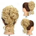 thumbnail image 5 of Dylanm Women Honey Blonde Hair Buns, Curly Wavy Ponytail Hair Scrunchies, Hair Extensions Wrap Messy Hair Bun, 5 of 6