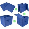 thumbnail image 3 of Greenco Cubes de Rangement Pliables Tissu Non-Tissé -6 Pack-(Bleu Royal), 3 of 7