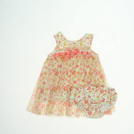 

Pre-owned Bonnie Baby Girls Pink Floral Dress size: 6-9 Months