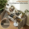 thumbnail image 4 of HOMCOM 59" Farmhouse Sideboard Buffet Cabinet with 2 Barn Doors, Grey, 4 of 10