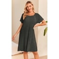 thumbnail image 2 of Ekouaer Women’s Nursing/Delivery/Labor/Hospital Nightdress Short Sleeve Maternity Nightgown with Button, 2 of 6