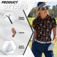 thumbnail image 6 of Binienty Derby Rose Horse Matching Golf Shirts Fashion Men Women Funny Couple Golf Shirts Versatile Quarter Zip Pullover Short Sleeve Tennis Tops for Running Casual, 6 of 7