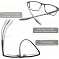 thumbnail image 6 of 2 Pack Reading Glasses for Men，Sports Style Blue Light Blocking Readers with Anti Glare Filter Lightweight Eyeglasses, 6 of 7