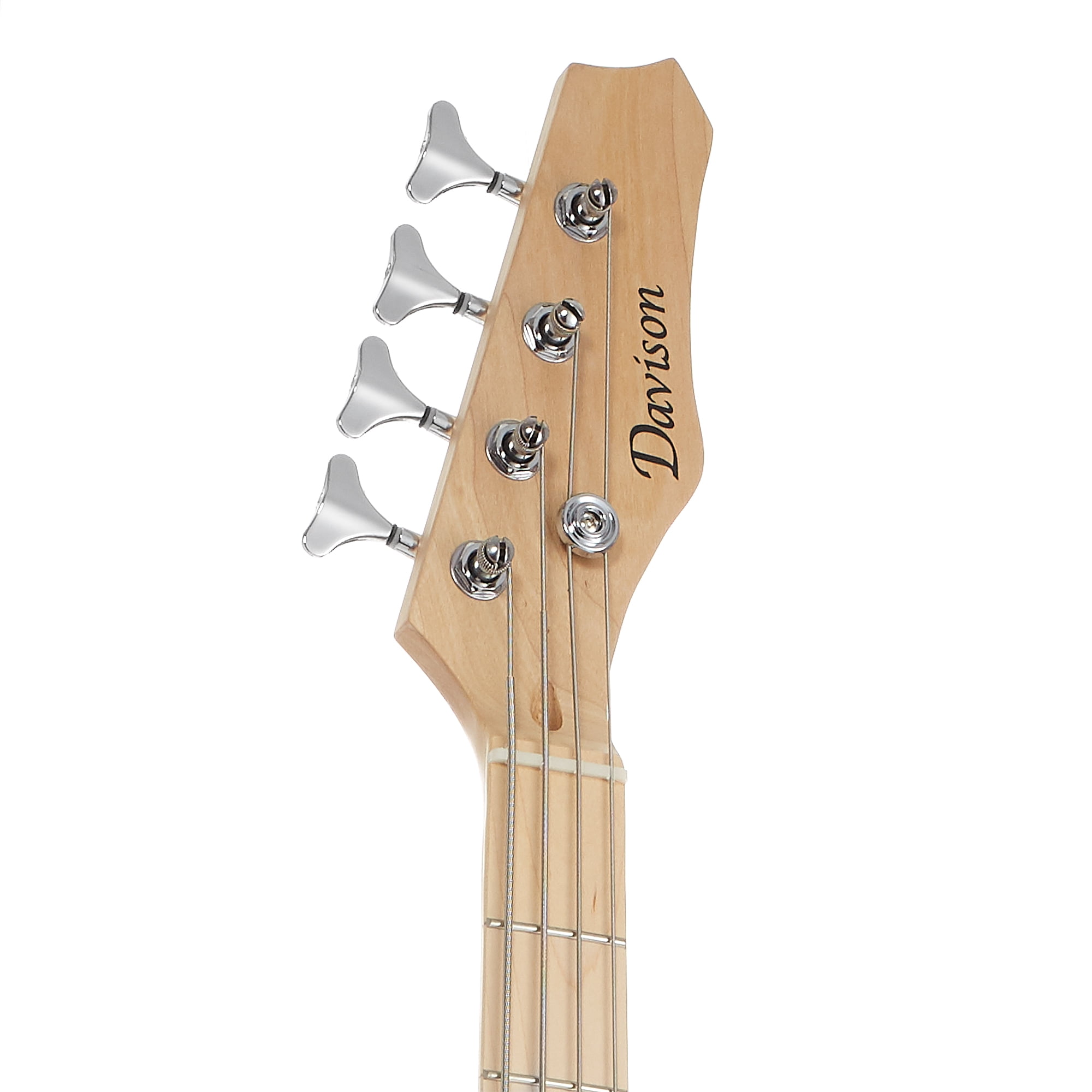 Davison 4-String Electric Bass Guitar with P-Style Pickups and 15-Watt Amplifier, Sunburst