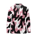 thumbnail image 4 of Yuyamidu Pink Cow Print Golf Shirt for Women Long Sleeve Golf Tops Cute 1/4 Zipper Soft Activewear Athletic Tennis Shirts Size 2XL, 4 of 8