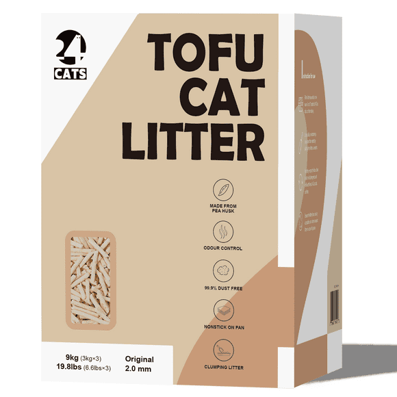 24 CATS Odor Control & Dust-free Vanilla Tofu Cat Litter, 21lbs Bag