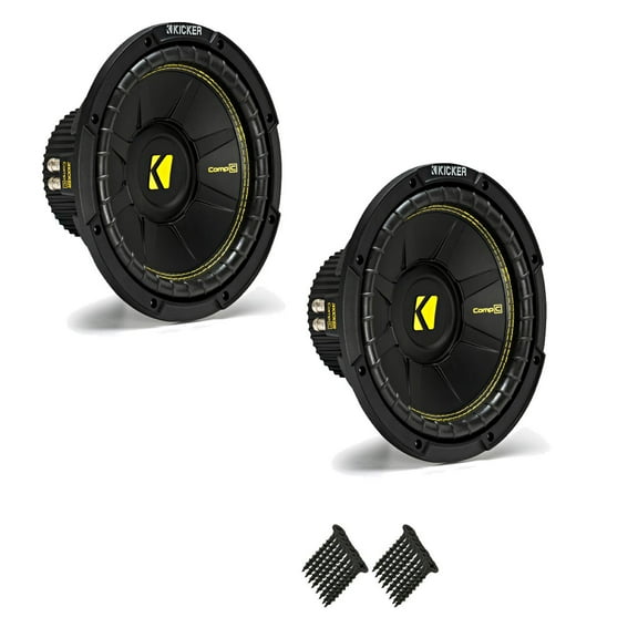 Kicker CWCD104 CompC 10" Subwoofers Bundle Dual 4-Ohm Voice Coil