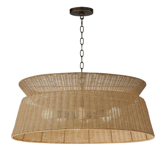 14416NADBZ Maxim Lighting Tahiti - 6 Light Chandelier-13 Inches Tall and 28.75 Inches Wide