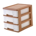 thumbnail image 3 of Cajón de almacenamiento de 3 capas, organizador, ahorra espacio, caja de almacenamiento multifuncional. Marrón, 3 of 9
