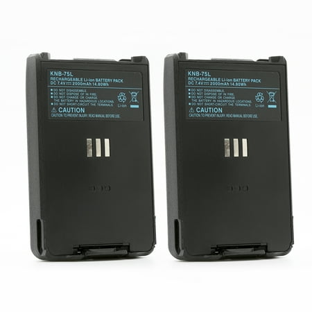 2 X 7.4V 2000mah LI-ion Rechargeble Battery KNB-74 KNB-75L for Kenwood TH-D74A