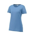 thumbnail image 3 of Sport Tek Adult Female Women Plain Short Sleeves T-Shirt Carolina Blue Medium, 3 of 4