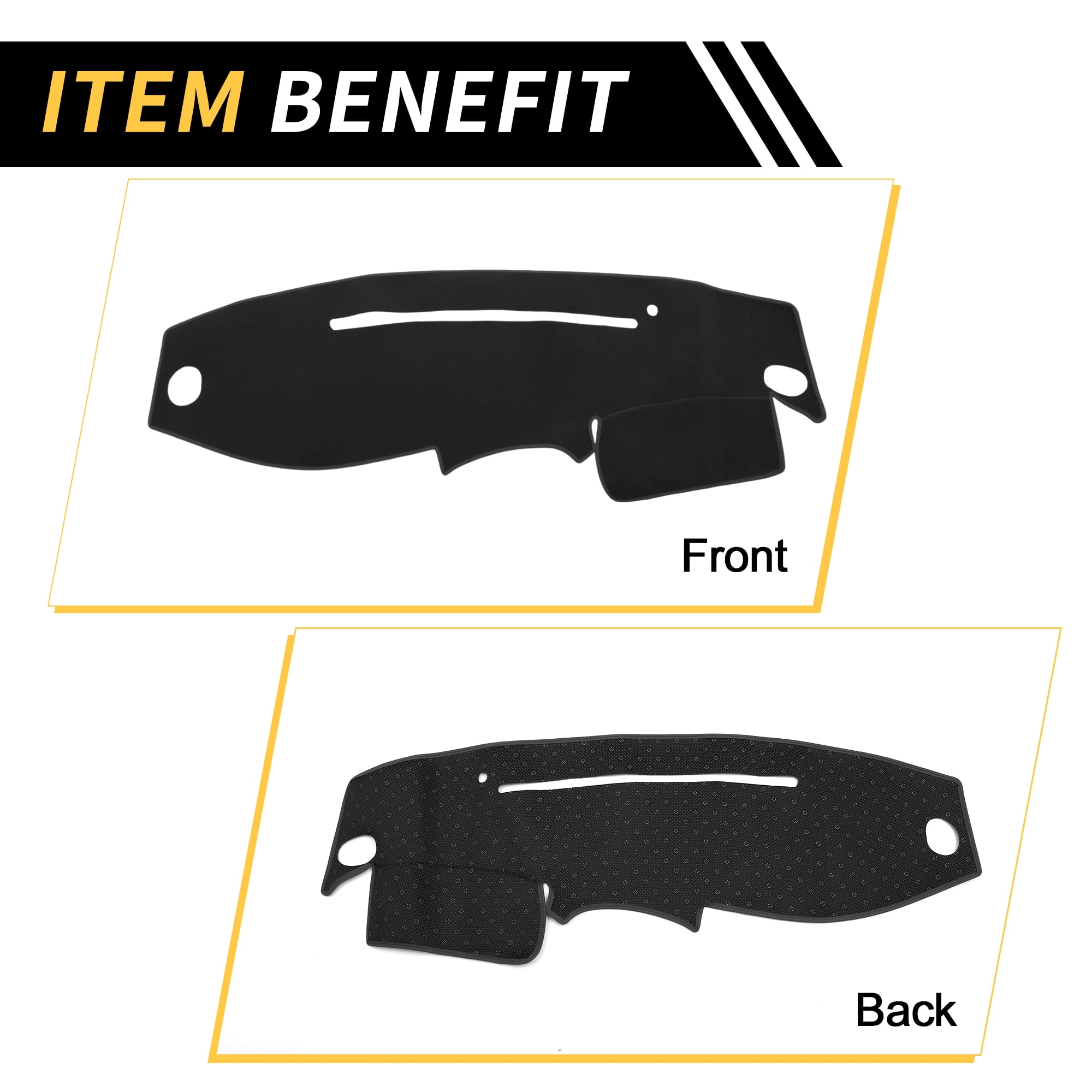 Unique Bargains Dash Cover for Ford for Ranger 1995-2011 Dash Board Mat Non-Slip Dash Cover Mat Pad Polyester Center Console Dashboard Cover Pad Carpet Black
