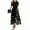 Black, variant on TQWQT Work Dresses for Women 2025 Short Sleeve Floral Print Modest Maxi Dresses Empire Waist Flowy Patchwork Ruffle Hem A Line Dress Plus Size Teacher Outfits Black S