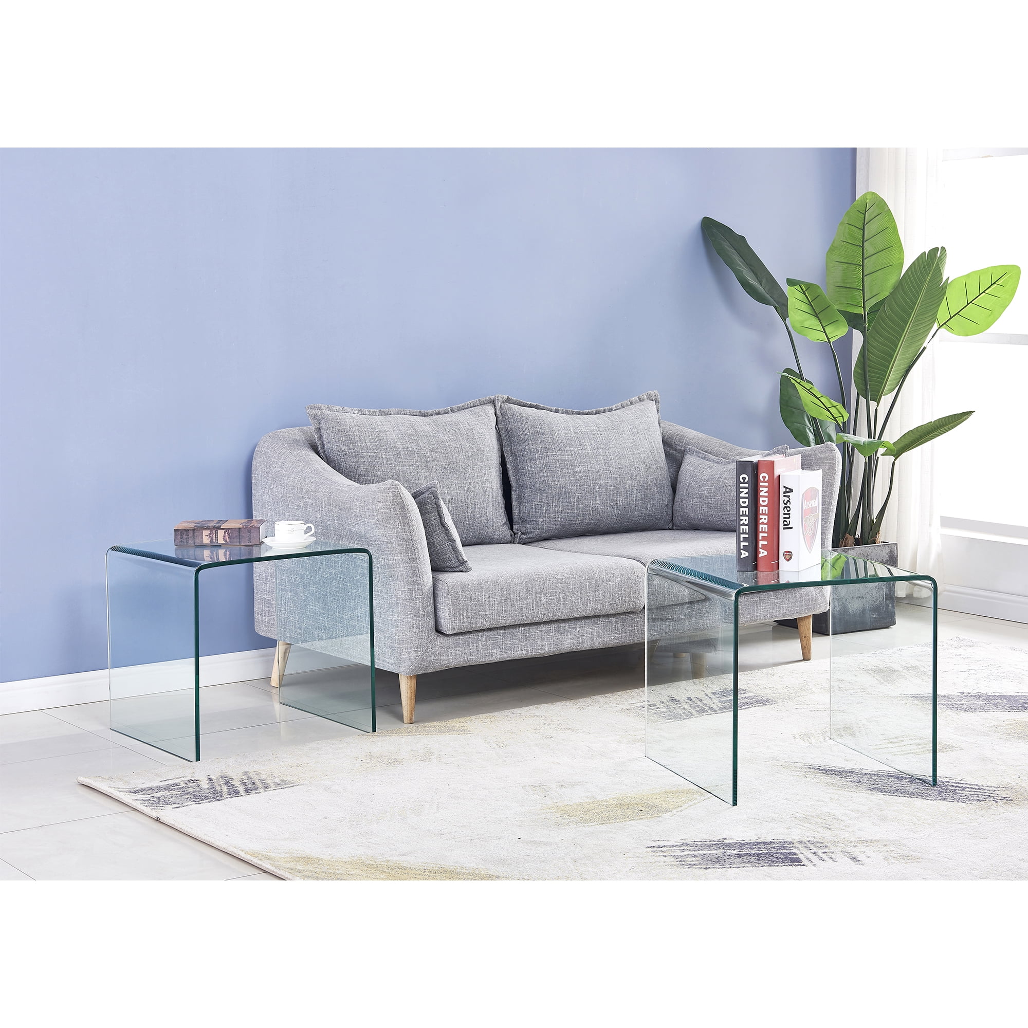 Private Jungle Home Office Tempered Glass End Table,Modern Clear Small Sofa End Table Coffee Table for Living Room Bedroom Private Jungle Home Office Tempered Glass End Table,Modern Clear Small Sofa End Table Coffee Table for Living Room Bedroom