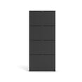 thumbnail image 2 of Pemberly Row Modern 4 Drawer Shoe Cabinet, 12-Pair Shoe Rack in Black Matte, 2 of 12