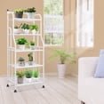 thumbnail image 4 of Forthcan Metal Laundry Bathroom Shelving Bakers Rack Organizer Standing Shelf Units for Laundry Bathroom Kitchen Pantry,White, 4 of 8