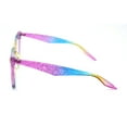 thumbnail image 3 of Womens Cat Eye Horn Rim Glitter Tie Dye Blue Light Blocking Computer Glasses, 3 of 3