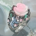 thumbnail image 4 of xiangDd Vintage Rose With Diamonds Exaggerated Ring Jewelry, 4 of 7