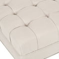 thumbnail image 5 of SAFAVIEH Clark Tufted Cocktail Ottoman Taupe, 5 of 6