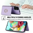 thumbnail image 3 of ELEHOLD Case for Samsung Galaxy A51 4G,Business PU Leather Stand Case with Card Holder & Ring Holder,Violet, 3 of 7