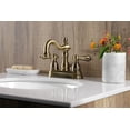 thumbnail image 3 of Kingston Brass KB1603AL Heritage 4 in. Centerset Bathroom Faucet, Antique Brass, 3 of 5