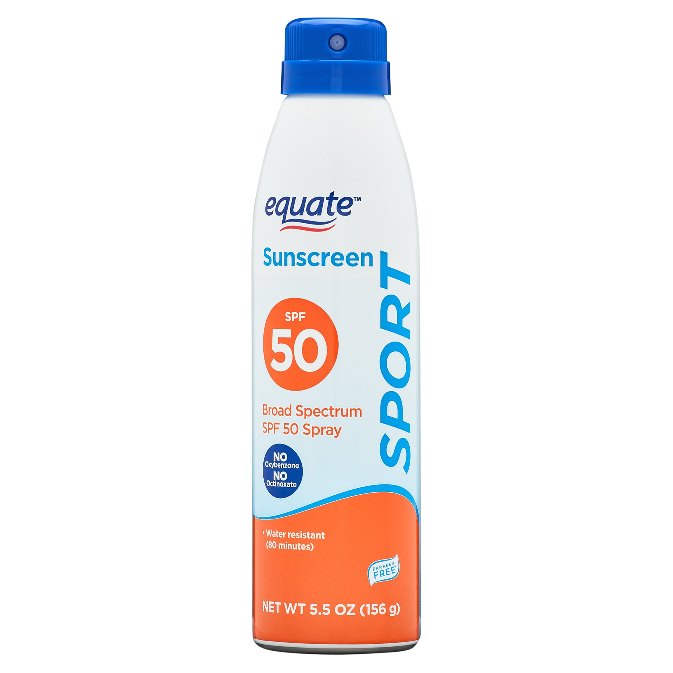 (4 pack) Equate Sport Broad Spectrum Sunscreen Spray, SPF 50, 5.5 oz