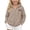 Khaki-1, variant on Girls Full Zip Hoodie Long Sleeve Sweatshirt Jackets Solid Color,Zip Up Sweatshirt Jacket,Bow Tie Print,Girls Hoodies,Casual,School,Loose,for Kids Aged 5-14 Years