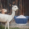 thumbnail image 3 of Hanging Chicken Feeder Trough for Goat Sheep Deer Poultry Duck Chicken Fence Feeder Livestock Feeding Container Goats Supplies Feeders Waterer Bucket (Dark Blue), 3 of 4