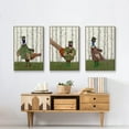 thumbnail image 6 of Pheasant Shooting Party 5 - Framed Premium Gallery Wrapped Canvas L Frame 3 Piece Set - Ready to Hang, 6 of 9