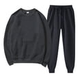 thumbnail image 1 of Gibobby Set Pants y Sudadera Mujer Sudadera informal de lana Unisex para otoño e invierno, de tendencia a la moda, cuello redondo, manga larga, pantalones con(Gris,M), 1 of 4