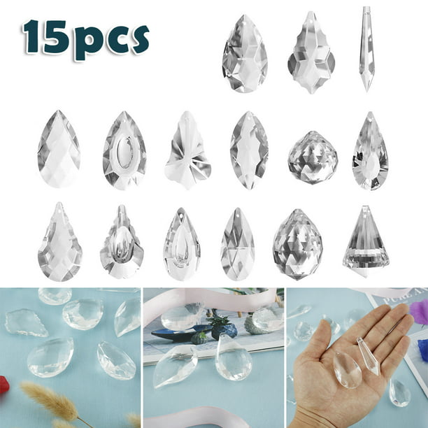 Ml Fire Crystal Glass Prism Pendant, Crystal Chandelier Pendant Parts List