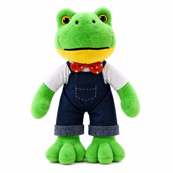 CYFW Cute Frog Plush Toy Stuffed Animal Soft Polyester Plush Doll Green Gift Idea Cuddly for Kids Baby Nursery Room Decor Birthday Present Toy Companion