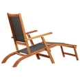 thumbnail image 4 of vidaXL Patio Deck Chair Solid Acacia Wood and Textilene, 4 of 7