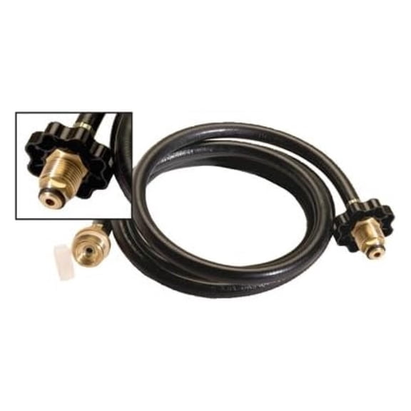 Propane Adapter Hose - Connect Disposable Propane Tanks to Bulk Propane Source - 6ft Hose for BBQ Grills, Camping Stoves & More - Standard Connections - 1 Year Warranty