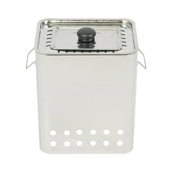Portable Smokeless Charcoal Grill - 26 Skewer Capacity Stainless Steel Camping BBQ with Oil Drip Pan, 430 Stainless Steel