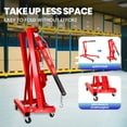 thumbnail image 4 of Engine Hoist, Red Folding crane with 4400LBS Capacity and 6 Casters, Foldable, Heavy Duty Shop Crane, Heavy Duty Hydraulic Shop Crane for Garage, 4 of 9