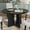 Black, variant on Round Dining Table for 4, 43-Inch Faux Marble Top, Mid-Century Modern Round Dining Table, White