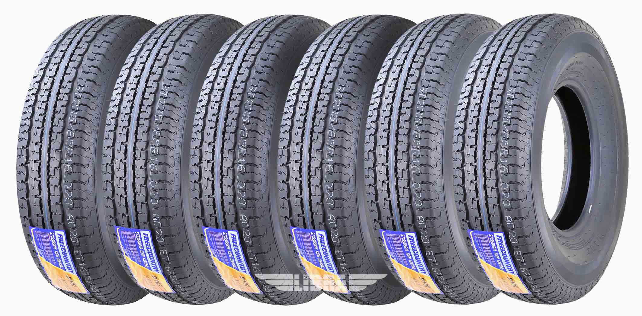 4 Omni Trail Capability STR Steel Belted Trailer Tires – ST235/80R16 F Load Range 12 Ply, Black Sidewall
