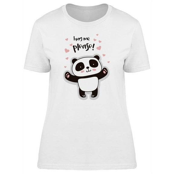 Hug Me Please! Cute Panda T-Shirt Women -Image by Shutterstock, Female Large
