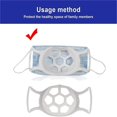 thumbnail image 5 of 3pcs Silicona 3d Mascarilla Soporte Soporte interior Soporte para máscara Cool Lipstick Protector Stand Nariz Protección Lipstick, reutilizable y lavable (blanco 3p. Afortunado Sencillez, 5 of 5
