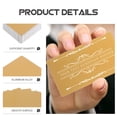 thumbnail image 3 of TABLZONE 100Pcs Golden Metal Business Card Blanks Smooth Surface for Engraving DIY, 3 of 6