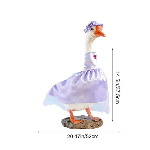 Tulle Skirt And Bonnet Goose Outfit,23" Gooses Clothes,Cement Goose Statue Outfit,Spring Easter Party Outdoor Garden Patio Yard Lawn Art Decoration