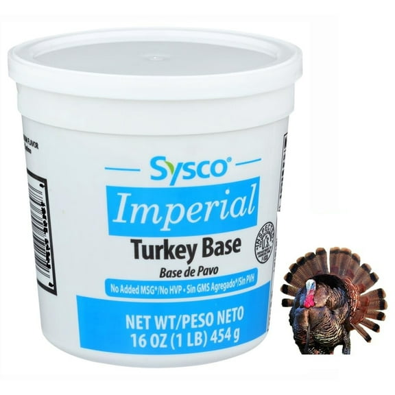 Sysco Imperial Turkey Base | No Added MSG | Soup Stew Chowder Gravy Sauce | 16 oz.
