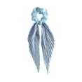 thumbnail image 3 of Coleteros ligeros con lazo para el pelo para damas, mujeres y niñas, ideales para regalar en fiestas navideñas. Azul, 3 of 8