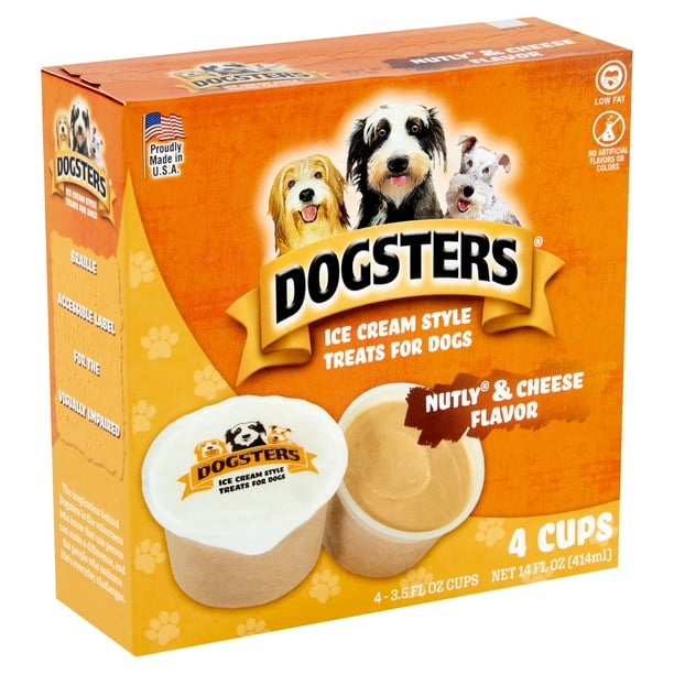 Dogsters Nutly & Cheese Flavor Ice Cream Style Treats Dogs, 3.5 fl oz